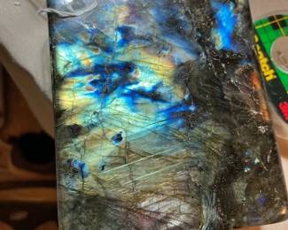 A large chunk of polished Labradorite