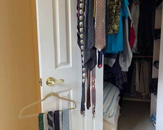 Looking into the Men's closet, vintage belts, and ties