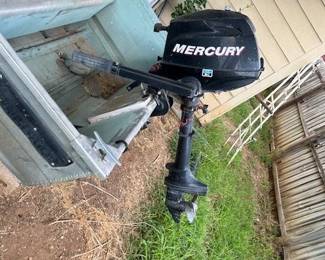 2.5 HP outboard motor. This boat has been sitting up for several years