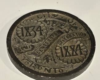 1884 Toronto coin