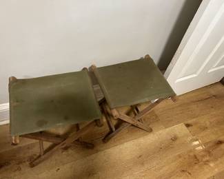 Vintage camp stools 