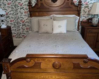 Full size bed, bedding sold separately 