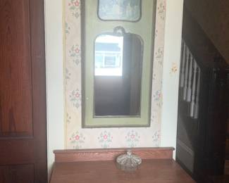 Solid wood entry table with drawer, could be used as a desk 