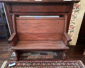 Wooden church pew