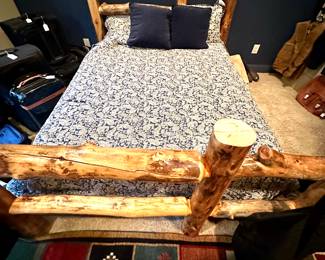 Queen Size Log Bed
