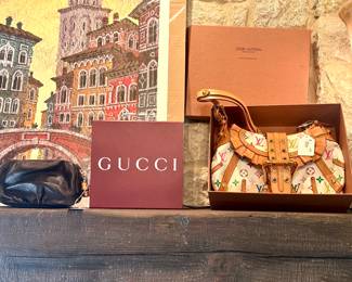 Gucci Cosmetic Bag & Louis Vuitton Bag (never used)