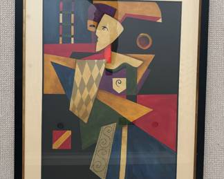Framed "Image of Pierrot" Print by Mimmo Paladino 