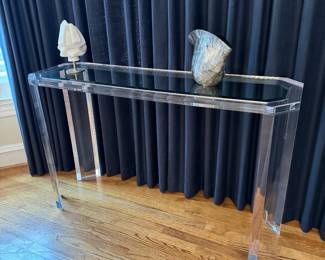 Acrylic Console Table (17"D x 33"H x 54"W)