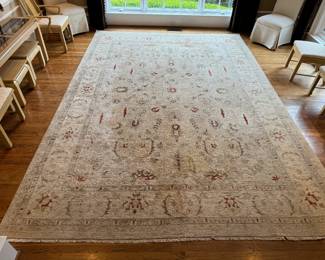 Hand-Knotted Floral Traditional Peshawar Wool Rug (118"W x 168"L)