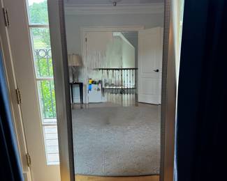 Silver Framed Wall / Floor Mirror