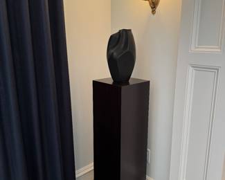Floor Pedestal with Black Sculpture