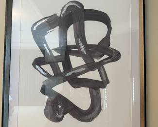 Framed "Gray White Graphite" Giclee Signed Lora Gold / 1495/3600 (29-1/2"W x 37-1/2"H)