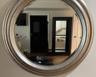 Silver Round Wall Mirror (36"D)