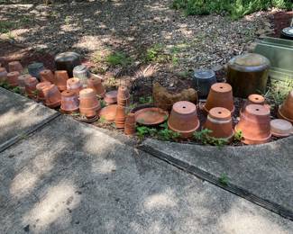 lots of clay pots
