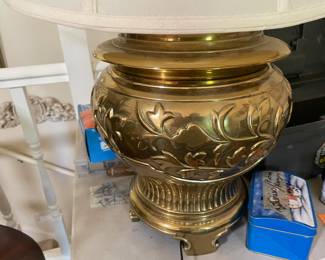 large heavy brass lamp