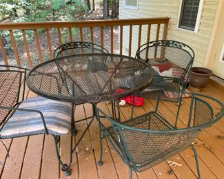 metal patio set