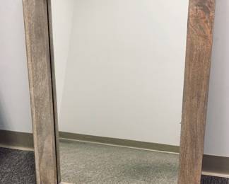 Large Wood Frame Wall Mirror.