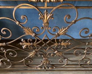 Iron Granite Rockefeller Console Table.