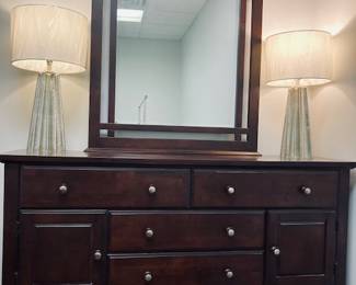 Ashley Furniture 10 Drawer Ridgley Dresser and Mirror.