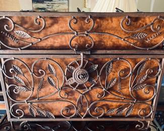 Ornate Decorative Metal Chests. Lockable. 2 Available.