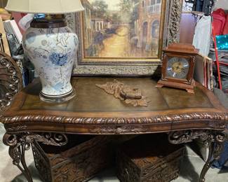 Mahogany/Iron Hall Desk/Table.