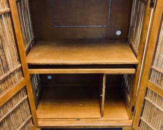 Bamboo Media Cabinet/Desk.