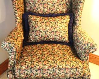 Custom upholstered chair. $80.00.