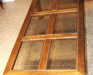 Glass top table. $40.00.