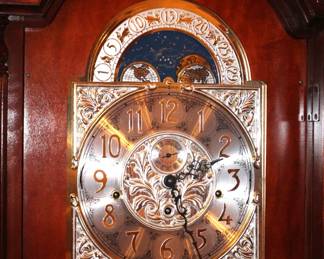 Howard Miller Grandfather Moon Clock. Model 610-904. BUY IT NOW! $475.00. 90 1/2" H x 27 3/4" W x 16 1/4" D