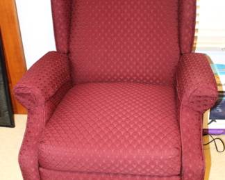 Wingback recliner.