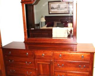 Triple Dresser with Landscape Mirror.
BUY IT NOW! $695.00. Original price $4,312. Dresser: 72" W x 19" D x 40" H.
Mirror: 54 3/4" W x 44" H.