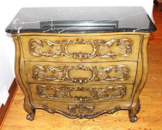 Bombay Chest w/Marble Top. BUY IT NOW! $295.00. 41 1/2" W x 20" D x 37" H.