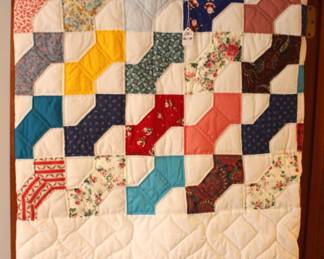 We have a number of quilts that are mostly machine quilted.