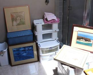 We have two bathrooms full of misc. items.