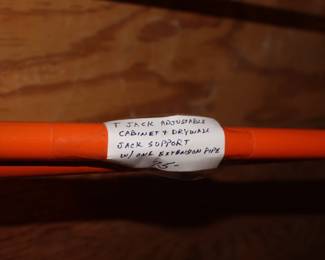 T Jack adjustable cabinet & drywall jack support w/extension pipe. $75.00