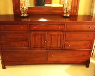 Triple Dresser with Landscape Mirror.
BUY IT NOW! $695.00. Original price $4,312. Dresser: 72" W x 19" D x 40" H.
Mirror: 54 3/4" W x 44" H.