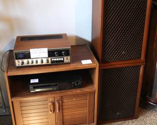 Vintage Kenwood stereo receiver, Pair Sansui Speakers.