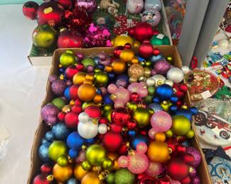 Disney glass blown ornaments 