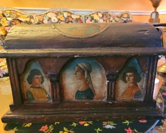 Small antique painted Renaisance style chest