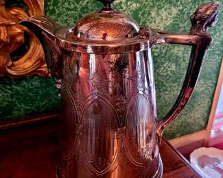 Victorian silverplate coffee pot
