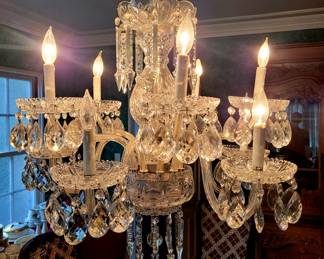 Large crystal chandelier