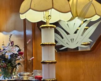 pair of MCM Lucite lamps