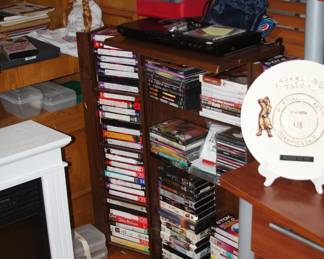 books, some records, huge collection of VHS, some DVD's, some CD's
