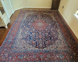 antique Persian Kashan 140" x 106" - over 100 years old in very fine condition