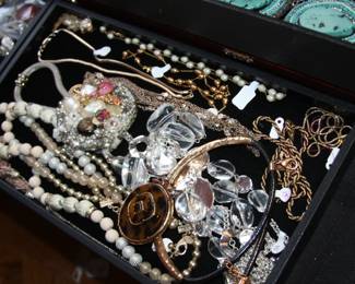 large collection of costume jewelry