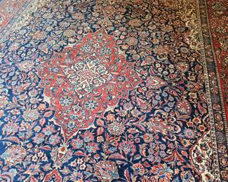 antique Persian Kashan 140" x 106" - over 100 years old in very fine condition