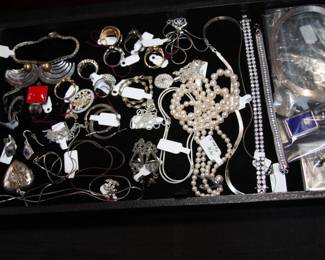 large collection of costume jewelry
