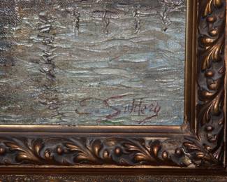 landscape oil painting by Italian artist Erminio Soldera (1874-1955)  