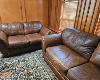 Leather Sofa and Loveseat 