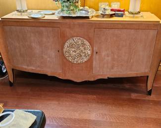 1940's French Art Deco sideboard lemonwood w/horn trim - Jules Leleu? 